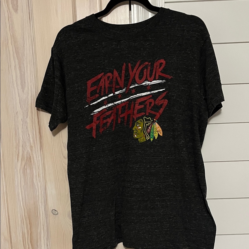 Fanatics Black Graphic Tee with Red and Green Design